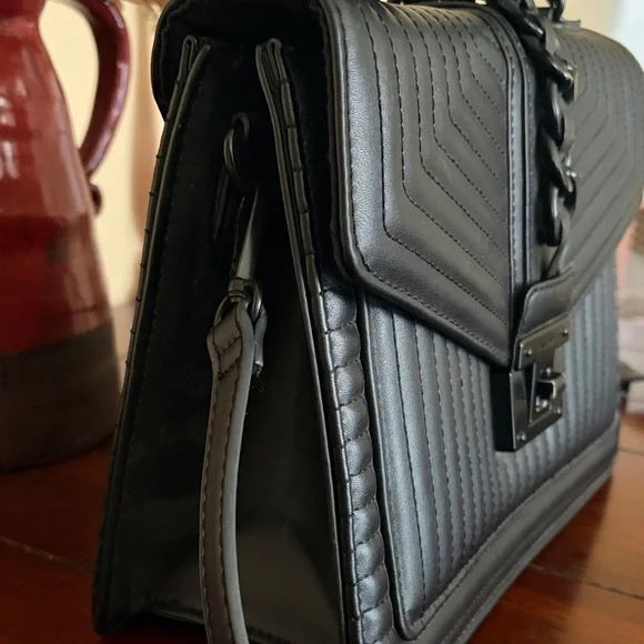 Aldo Black Structured Satchel - Picture 4 of 15